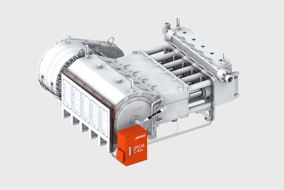 A fleet of trailers transporting a mobile gas turbine genset, emphasizing its expansive scale.